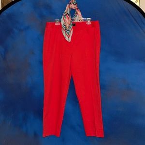 Talbots Signature Crop Pants, Size 12 Tomato Red